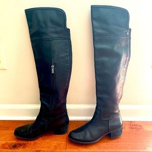 Vince Camino Black over the knee leather boots